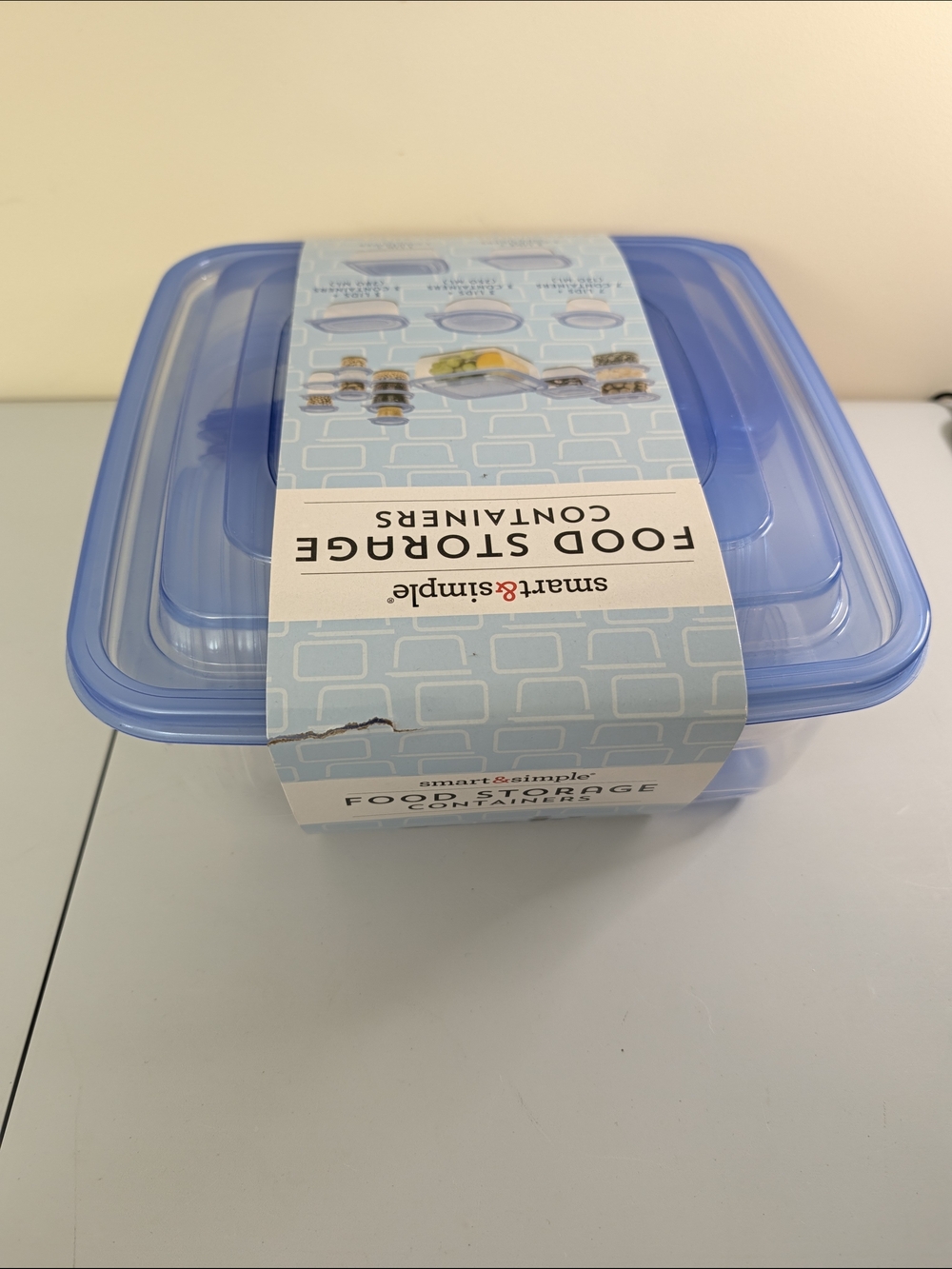 Blue Food Storage Container - Stackable Serving Lid - Picture 5 of 5